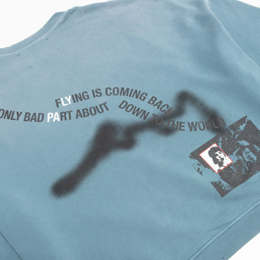 STREETWISE AIRBRUSH CREW NECK 4U011Q1010TEA TEAL PALY HOLLYWOOD 