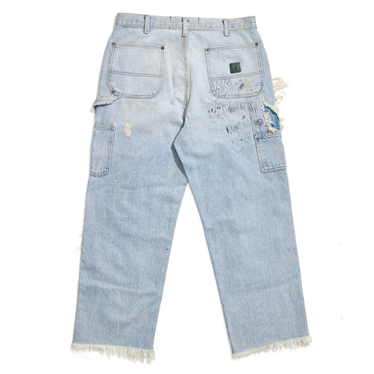 BUSTED DBL KNEE JEAN 5U003Q1010LDM DENIM PALY HOLLYWOOD 