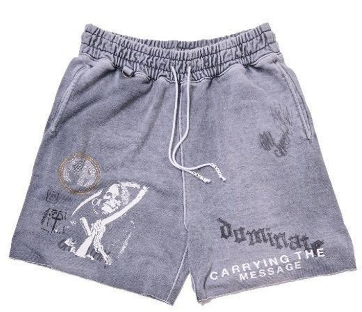 CARRYING THE MESSAGE SWEATSHORT 5U019Q1010GRY GRAY PALY HOLLYWOOD 