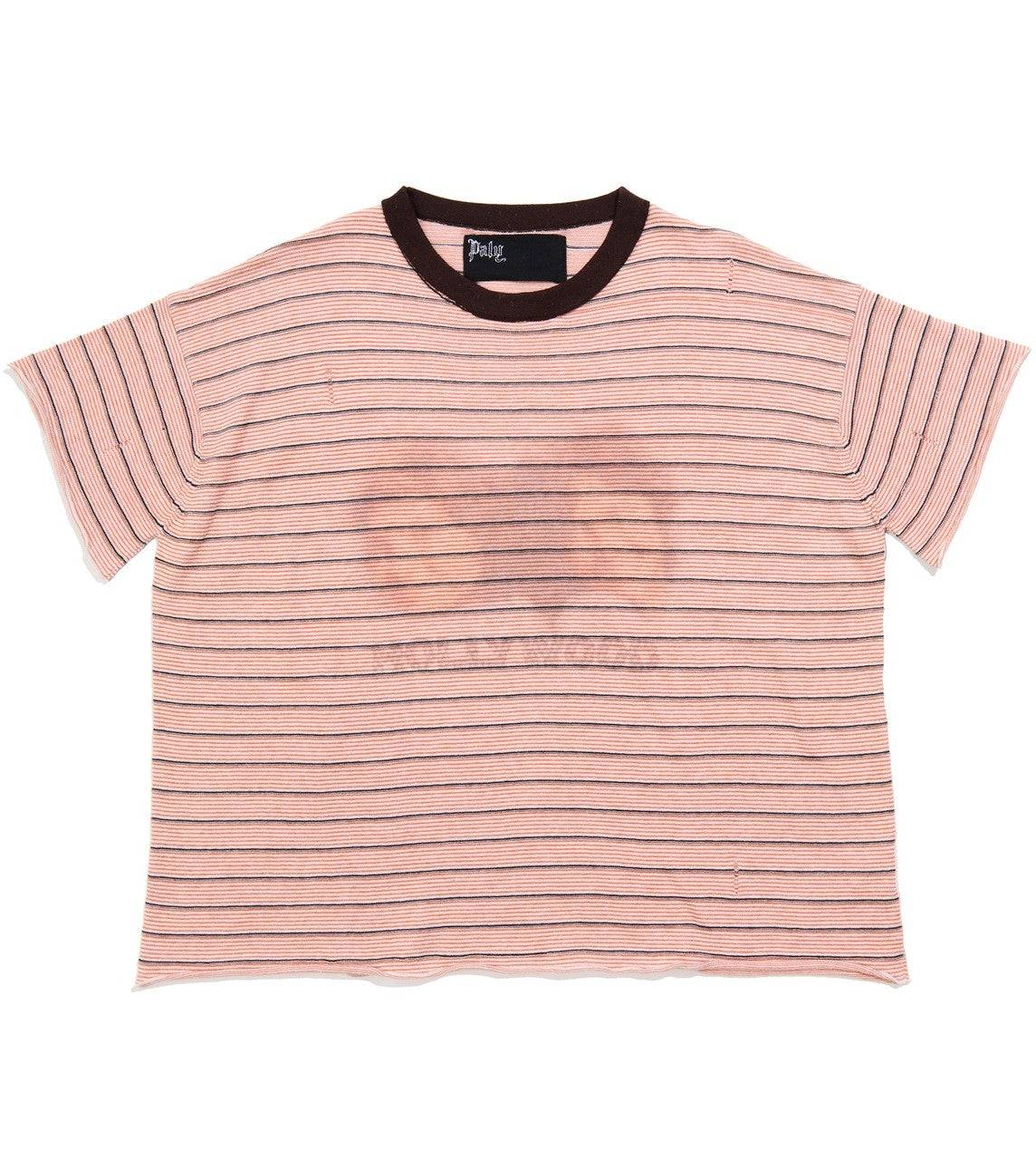 LITTLE DARLING STRIPE TEE 6U005Q1010MRN MAROON PALY HOLLYWOOD 