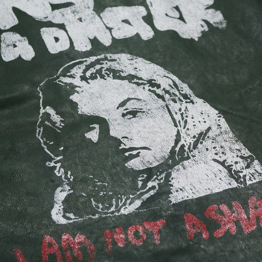 I AM NOT ASHAMED LEATHER WORK JACKET 7U006Q1010GRN GREEN PALY HOLLYWOOD 