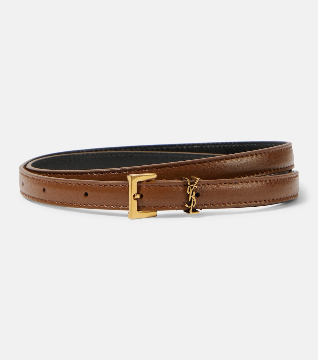 Cassandre extra-slim leather belt 554465 1U80W2358 SAINT LAURENT 