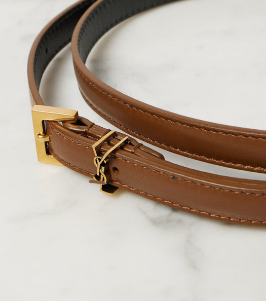 Cassandre extra-slim leather belt 554465 1U80W2358 SAINT LAURENT 