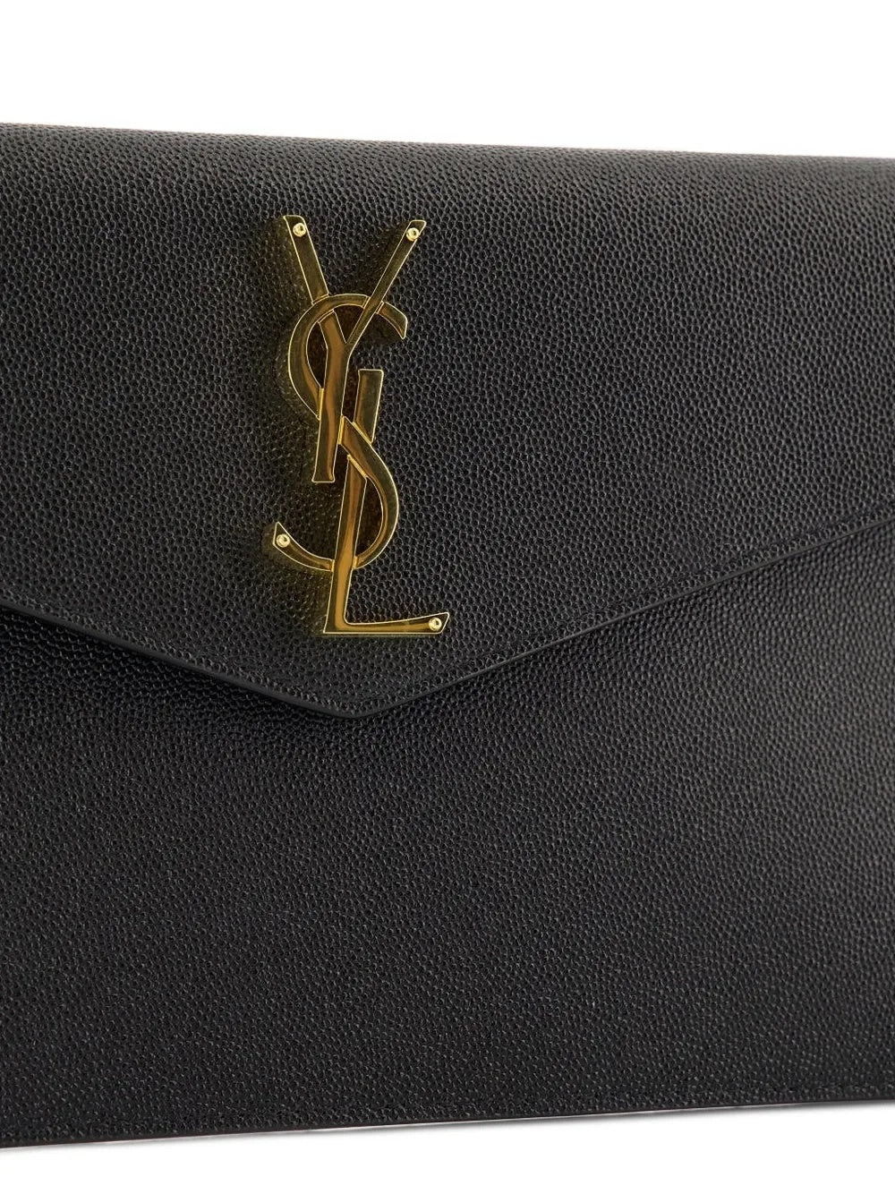 Medium Uptown logo-plaque clutch bag 565739 1GF0J1000 SAINT LAURENT 