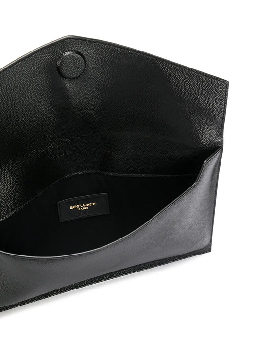 Medium Uptown logo-plaque clutch bag 565739 1GF0J1000 SAINT LAURENT 