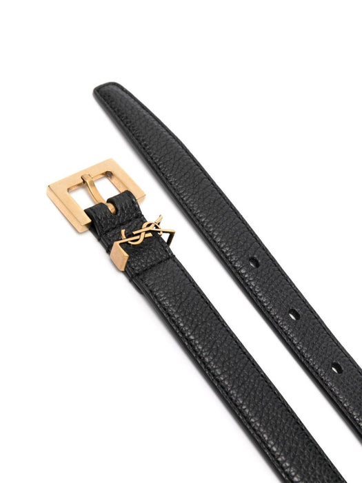 Cassandre thin belt with square buckle 612616 DTI0W1000 SAINT LAURENT 