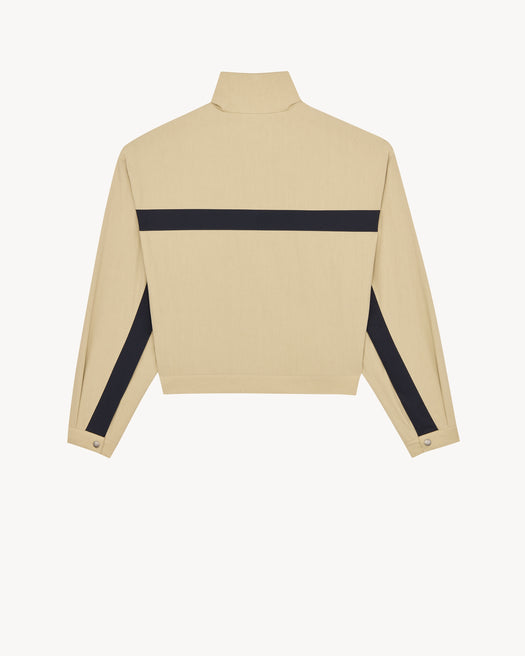 Logo-embroidered striped jacket 851251 Y6J981701 SAINT LAURENT 