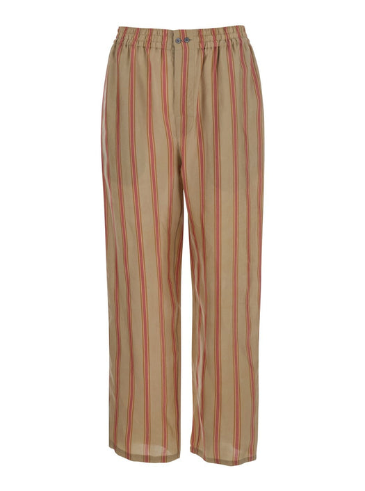 Beige 'STRIPS' Pants with Elastic Waist 854287 Y2N339774 SAINT LAURENT 