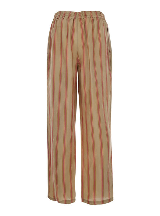 Beige 'STRIPS' Pants with Elastic Waist 854287 Y2N339774 SAINT LAURENT 