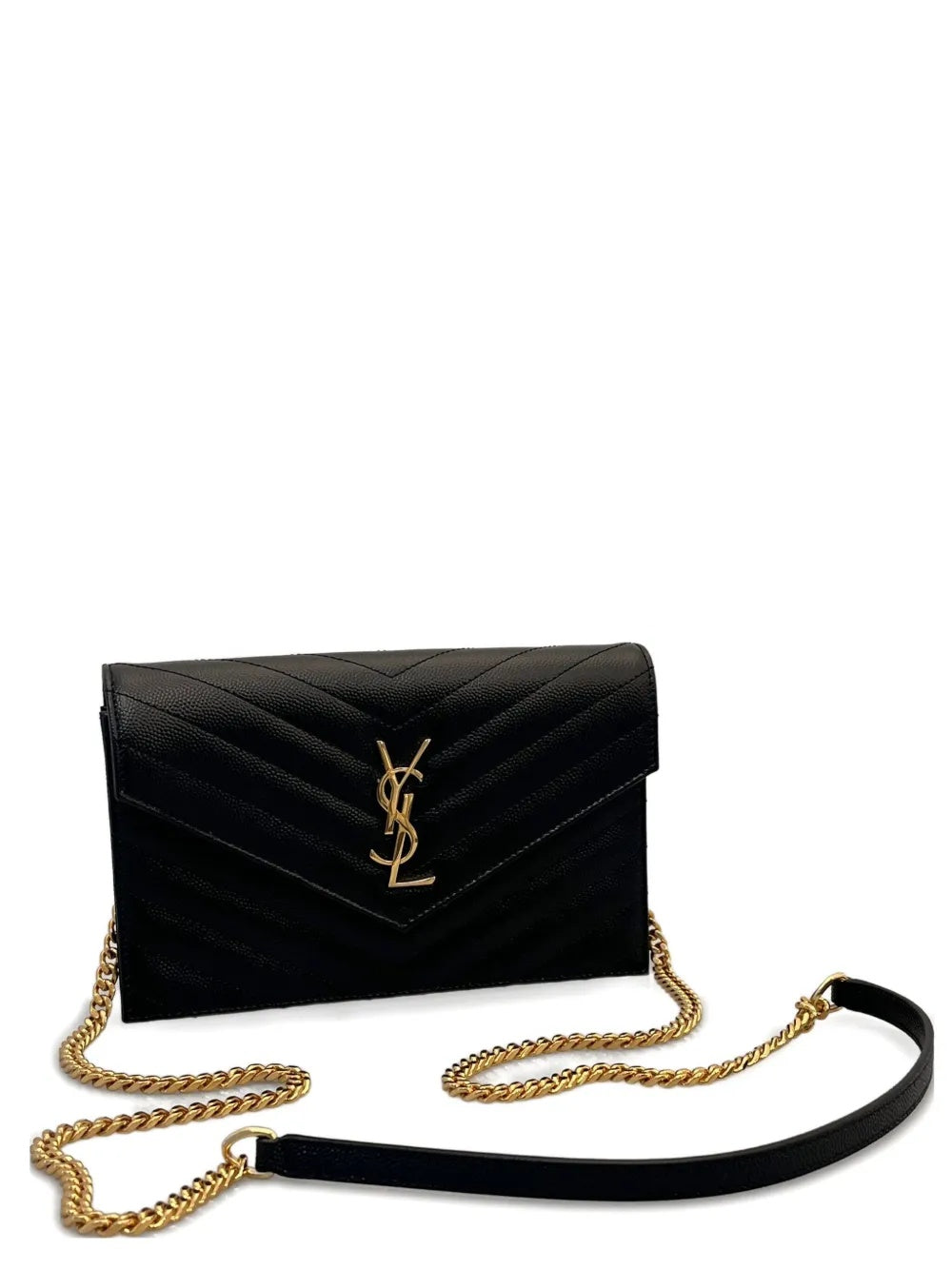 Chevron chain shoulder bag 857605 BOW011000 SAINT LAURENT 