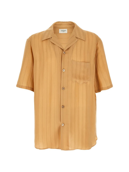 Striped silk shirt 860621 Y7J399096 SAINT LAURENT 