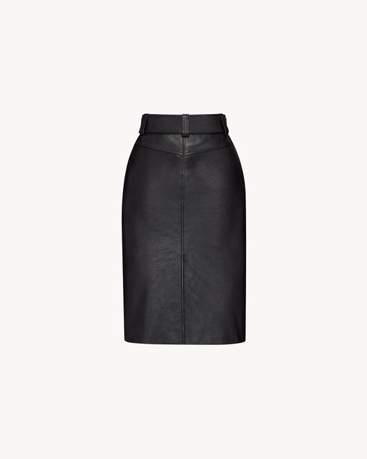 Belted Pencil Skirt 865021 YCVE21023 SAINT LAURENT 