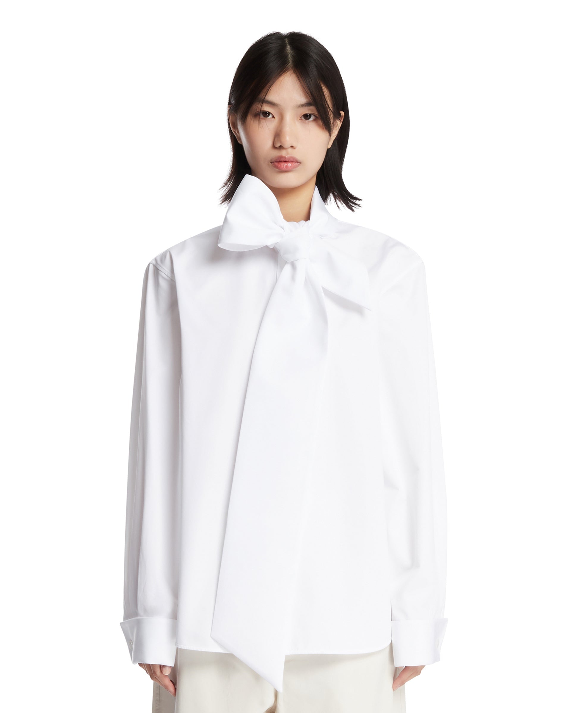 White Lavalliere Shirt 865302 Y1H489000 SAINT LAURENT 