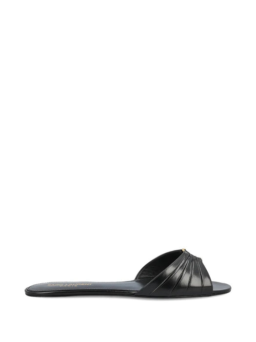 Babylone pleated logo leather flats 869658 AAEHF1000 SAINT LAURENT 