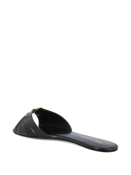 Babylone pleated logo leather flats 869658 AAEHF1000 SAINT LAURENT 