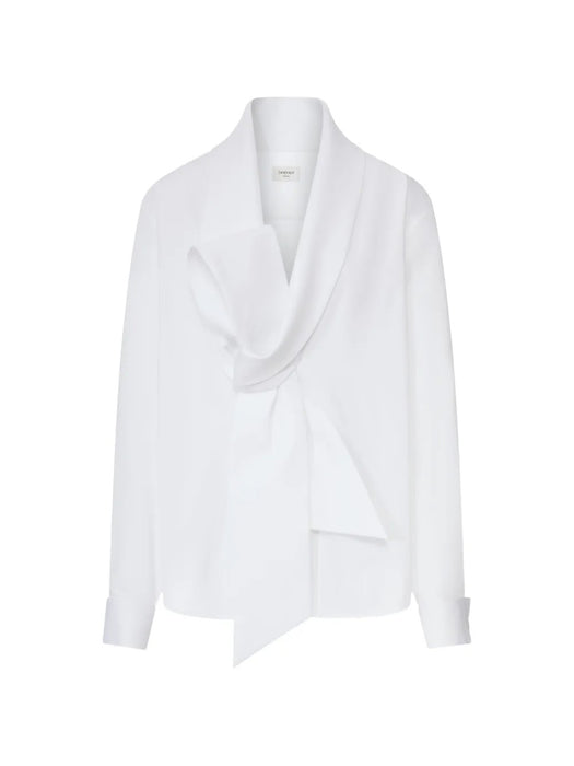 Lavallière bow-detail cotton shirt 870726 Y1H489000 SAINT LAURENT 