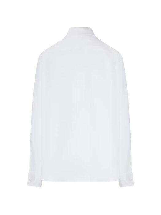Lavallière bow-detail cotton shirt 870726 Y1H489000 SAINT LAURENT 