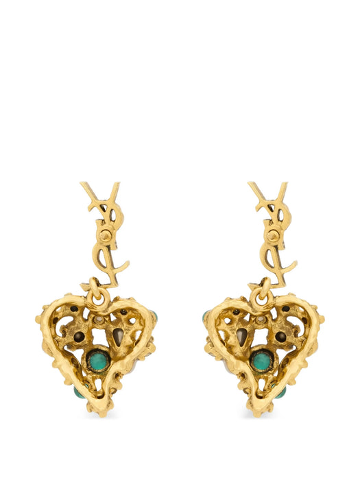 Cassandre heart-pendant earrings 872867 Y15VR9238 SAINT LAURENT 
