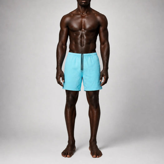 AquaSilk Blue Classic Swim Short NEAT BLUE TRUE TRIBE 