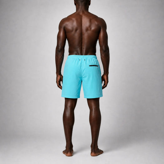 AquaSilk Blue Classic Swim Short NEAT BLUE TRUE TRIBE 