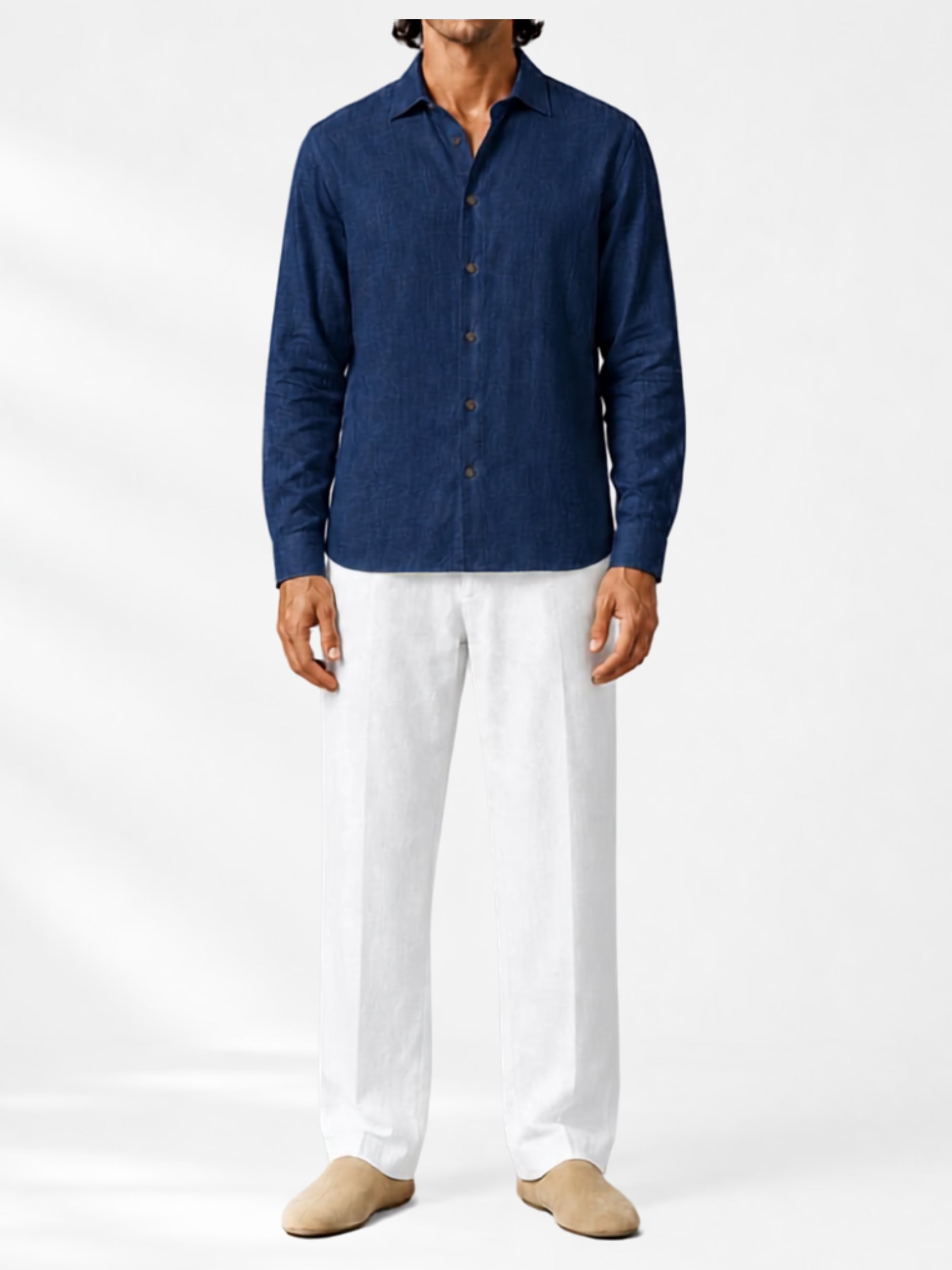 Classic Shirt PABLO TERRALINENINDIGO TRUE TRIBE 