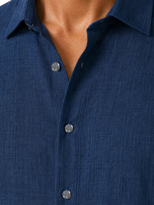 Classic Shirt PABLO TERRALINENINDIGO TRUE TRIBE 