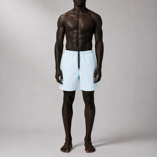 AquaSilk Sky Blue Classic Swim Shorts SHORT SKY BLUE TRUE TRIBE 