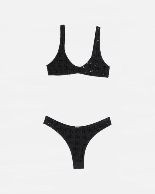 BRASSIERE AND BRAZILIAN SET BI005BBLK  VENUJA 