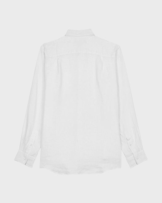 Men Linen Shirt Solid 26163674 010V VILEBREQUIN 