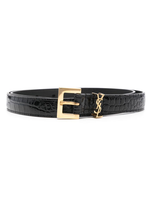 Cassandre crocodile-embossed belt 554465 DND0J1000 SAINT LAURENT 