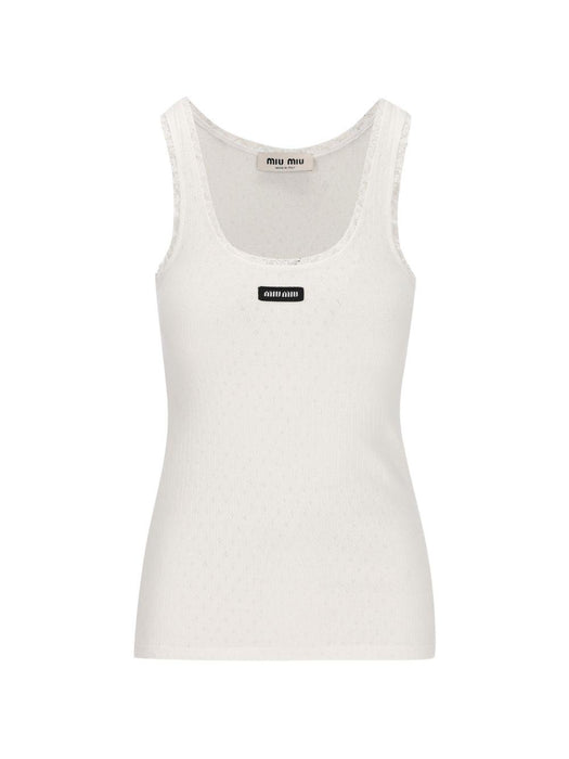 Cotton Tank Top MT2205 1951F0009 MIU MIU 