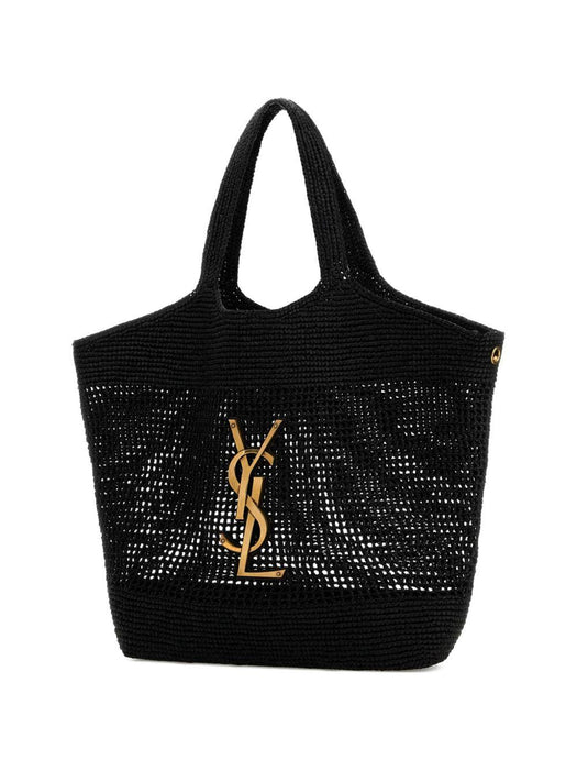 raffia Icare shopping tote bag<BR/><BR/> 772191 GAAFM1000 SAINT LAURENT 