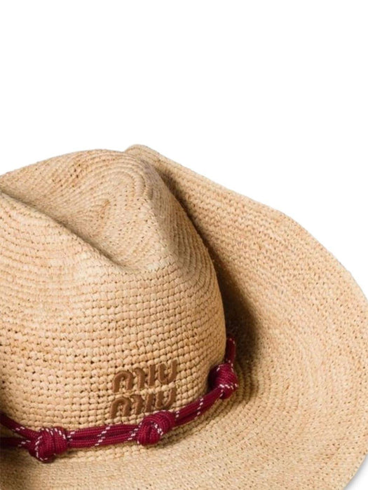 Raffia hat 5HC335 2CWEF0Y59 MIU MIU 
