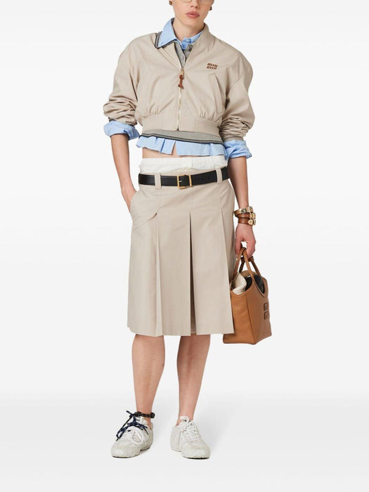 Panama cropped bomber jacket ML1050 S OOO 12NSF0A08 MIU MIU 