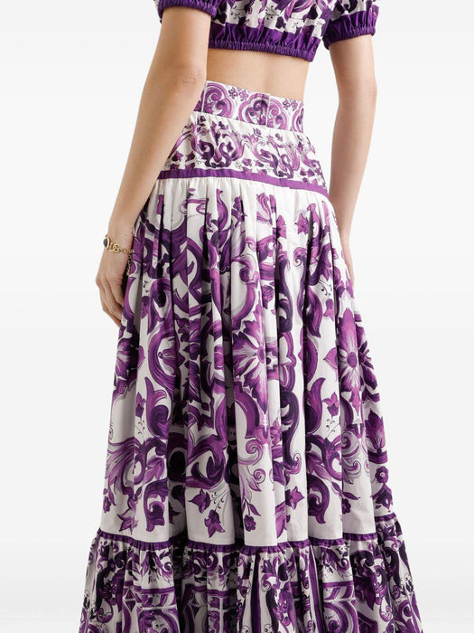 Majolica-print maxi skirt F4CX0T HH5EWIP3TN DOLCE & GABBANA 