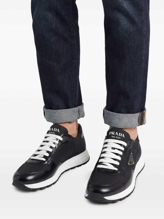 Leather-panelled sneakers 2EE443 FG000 3LF5F0632 PRADA 