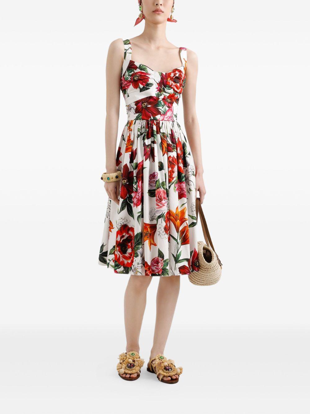 floral-print midi dress F6TVJT HS5TQHA5PB DOLCE & GABBANA 