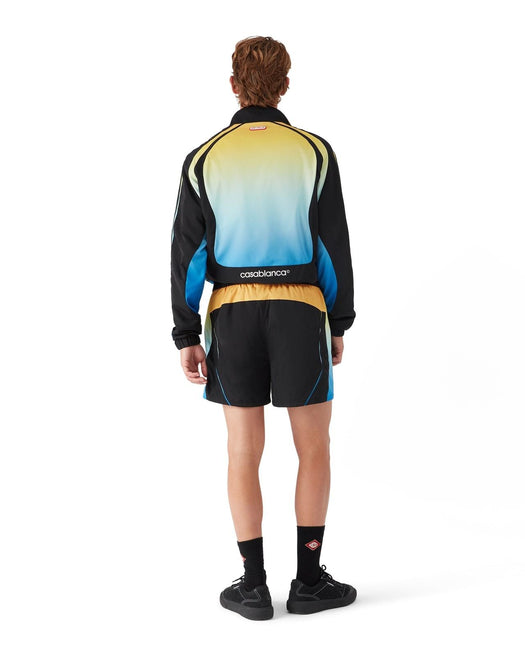 Gradient Football Shorts<BR/> M-AW25-TR-348-01 BLACK GRADIENT CASABLANCA 