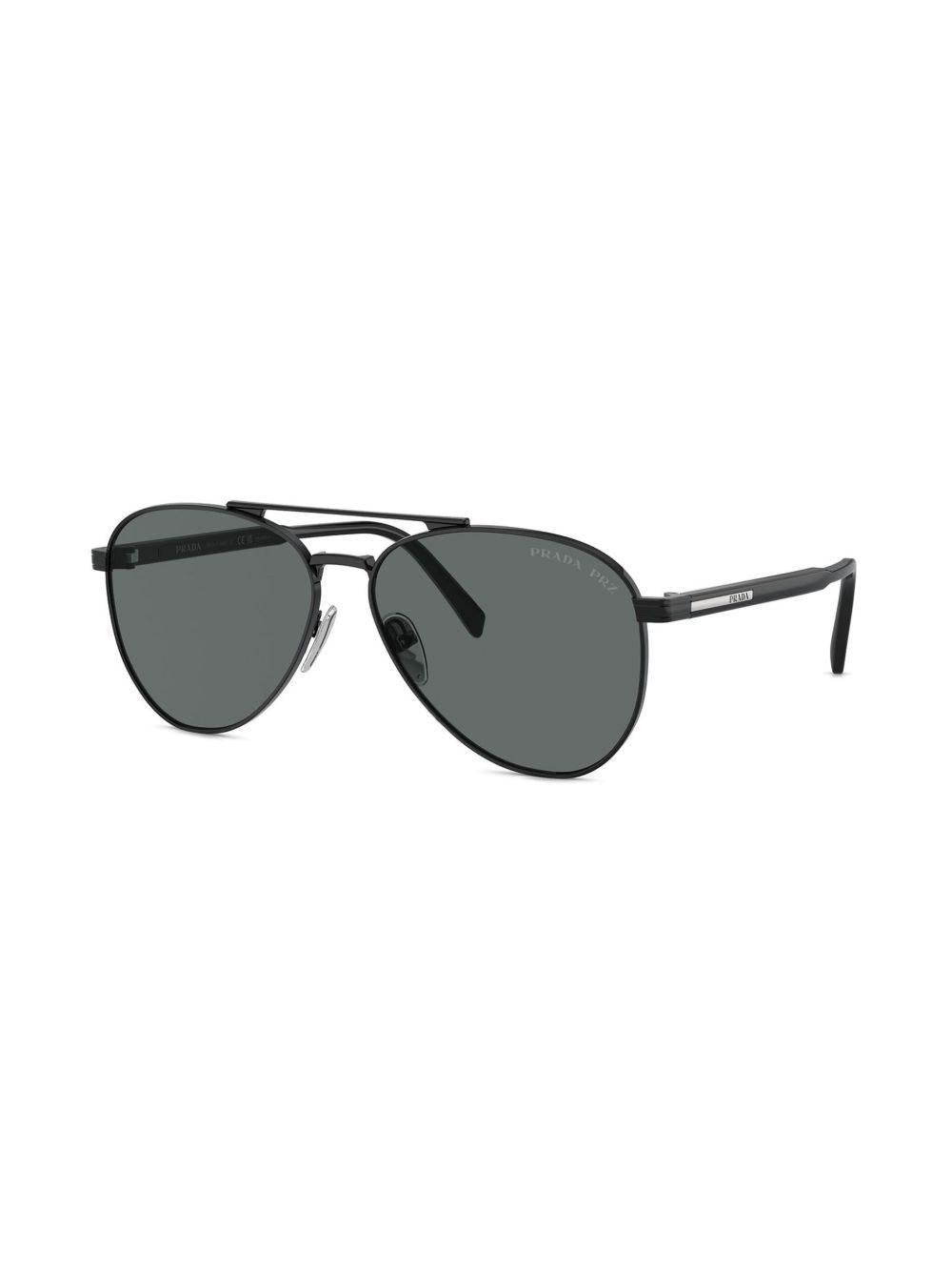 round-frame sunglasses 400-PR A58S 1AB5Z1 58  PRADA 