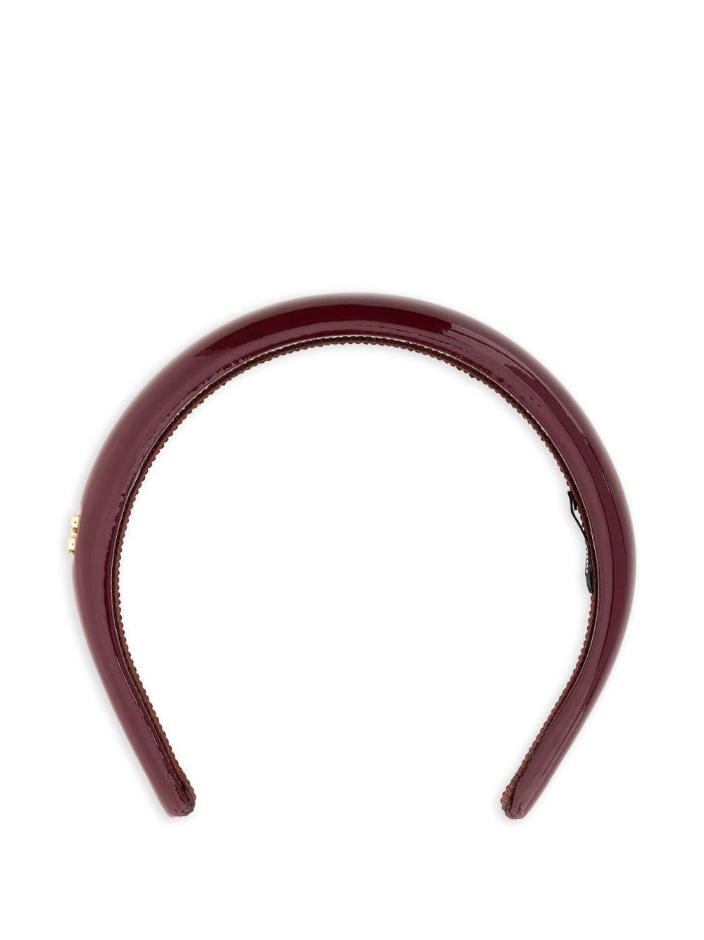patent leather hair band 5IH025 069F0D27 MIU MIU 