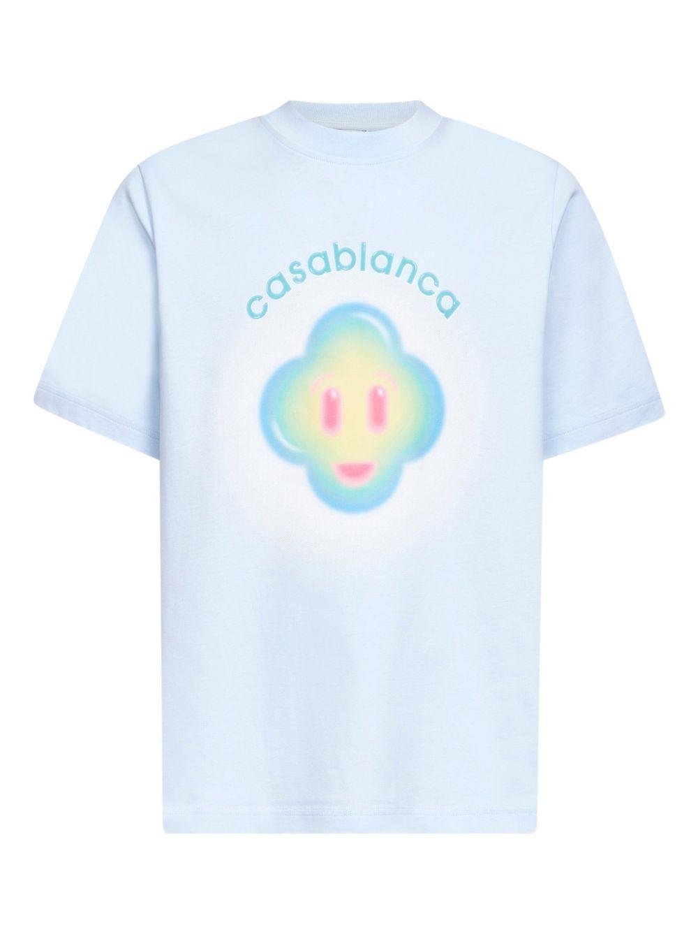Airbrush Smiley logo T-shirt M-SP26-JTS-001-09 AIRBRUSH SMILEY CASABLANCA 