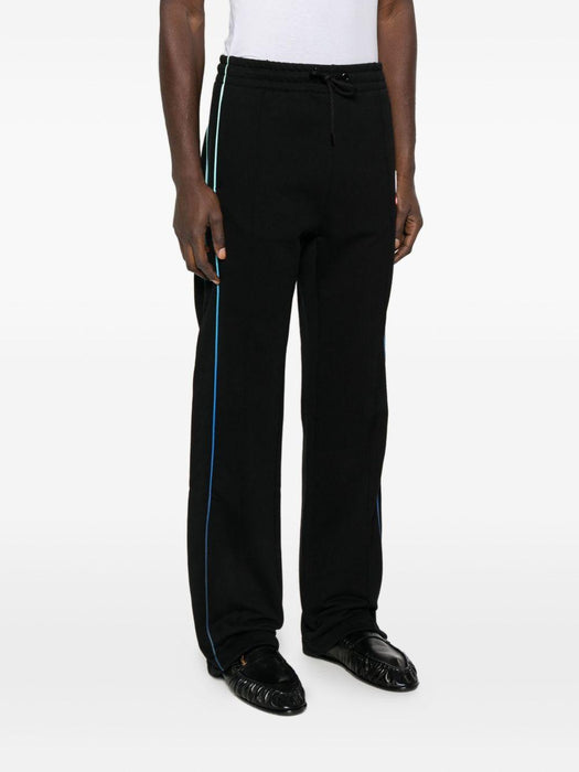 side-stripe elastic-waist trousers M-AW25-JTR-309-01 BLACK CASABLANCA 