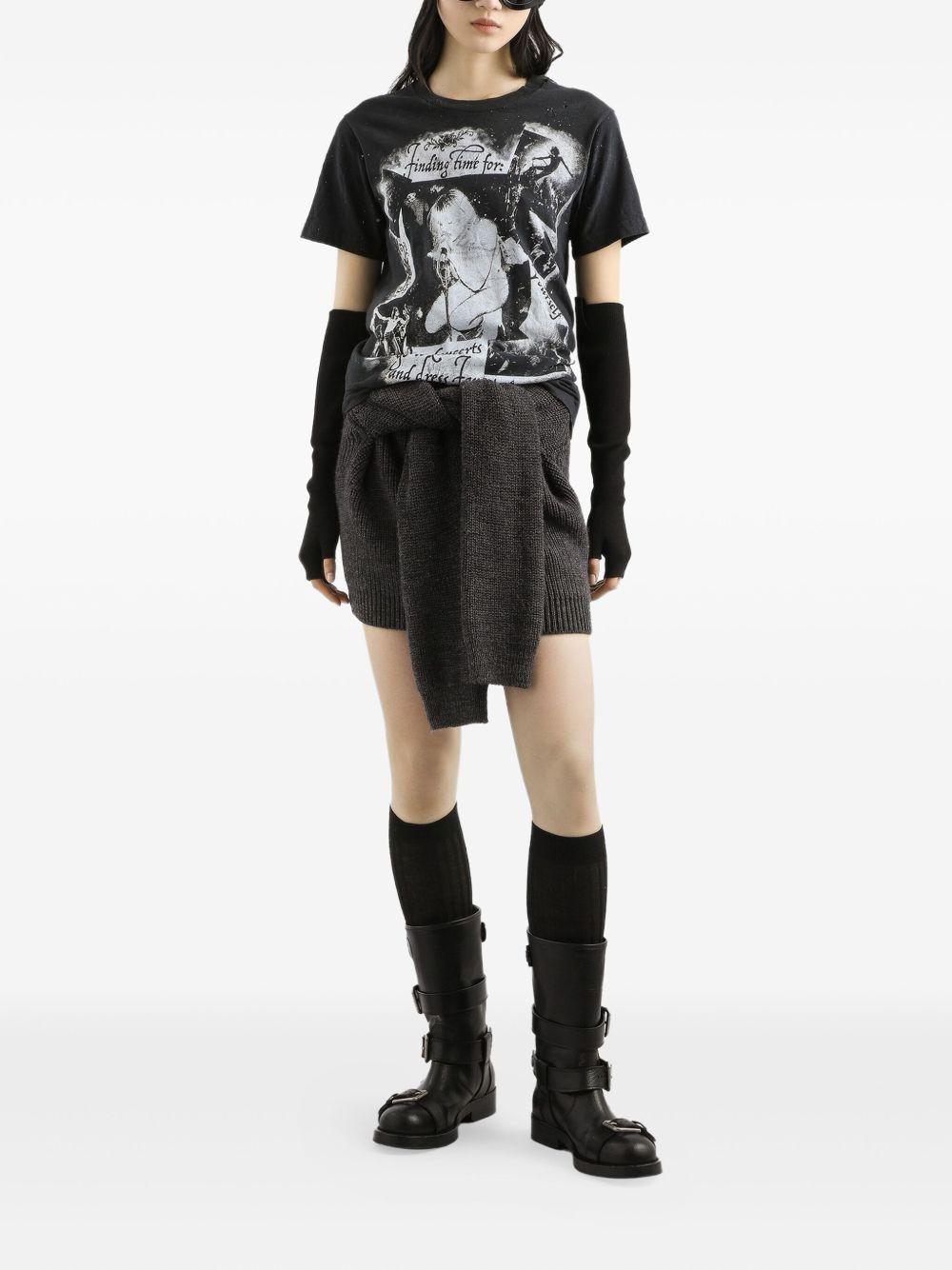 graphic-print distressed T-shirt F8V90T GDDH4S9000 DOLCE & GABBANA 