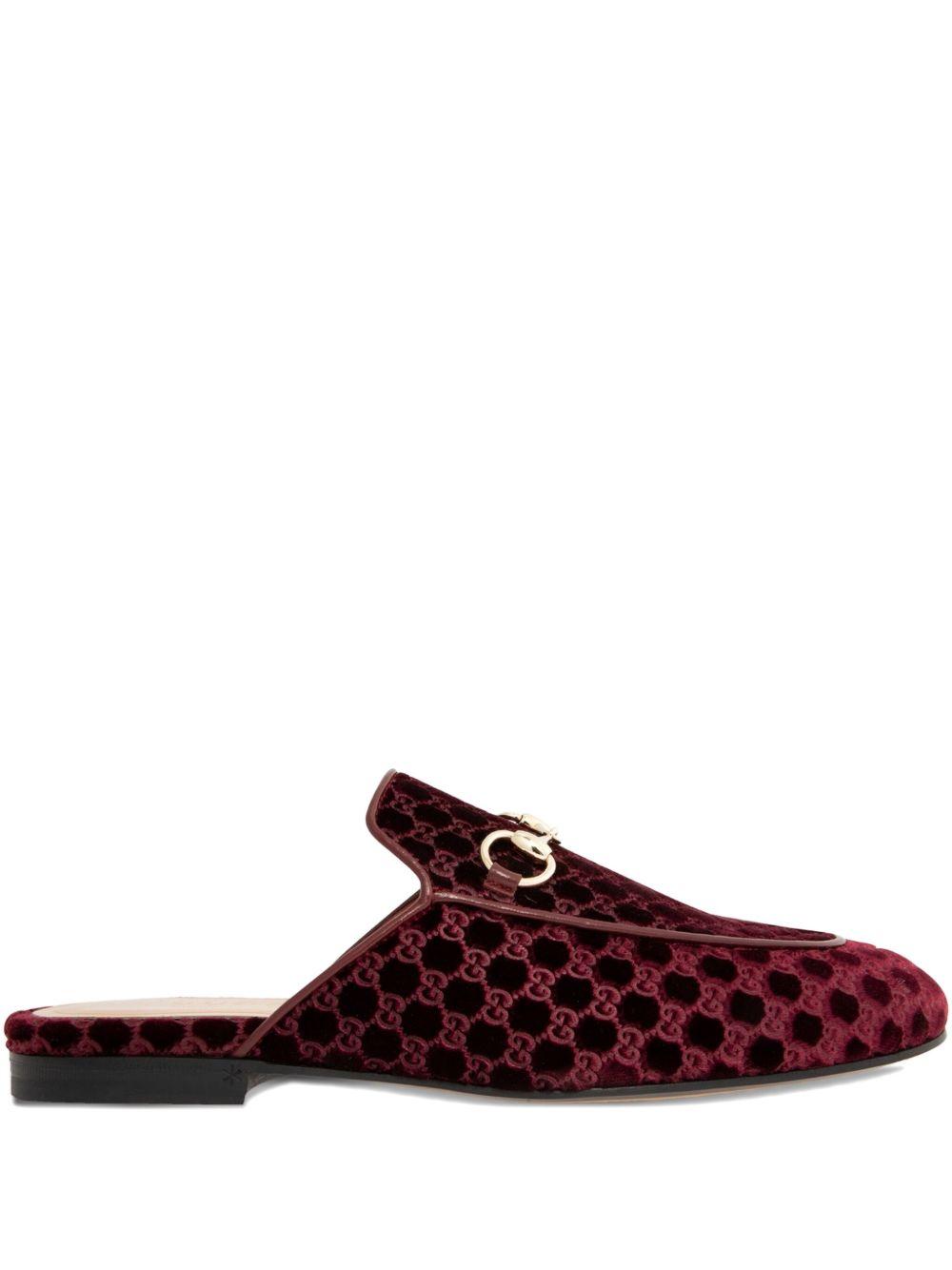 horsebit GG pattern velvet mules 802163 FAEUF5042 GUCCI 
