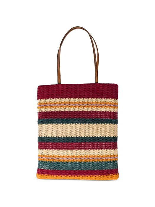 Raffia-effect woven tote bag 5BG248 V ORO 2DO3F05DN MIU MIU 