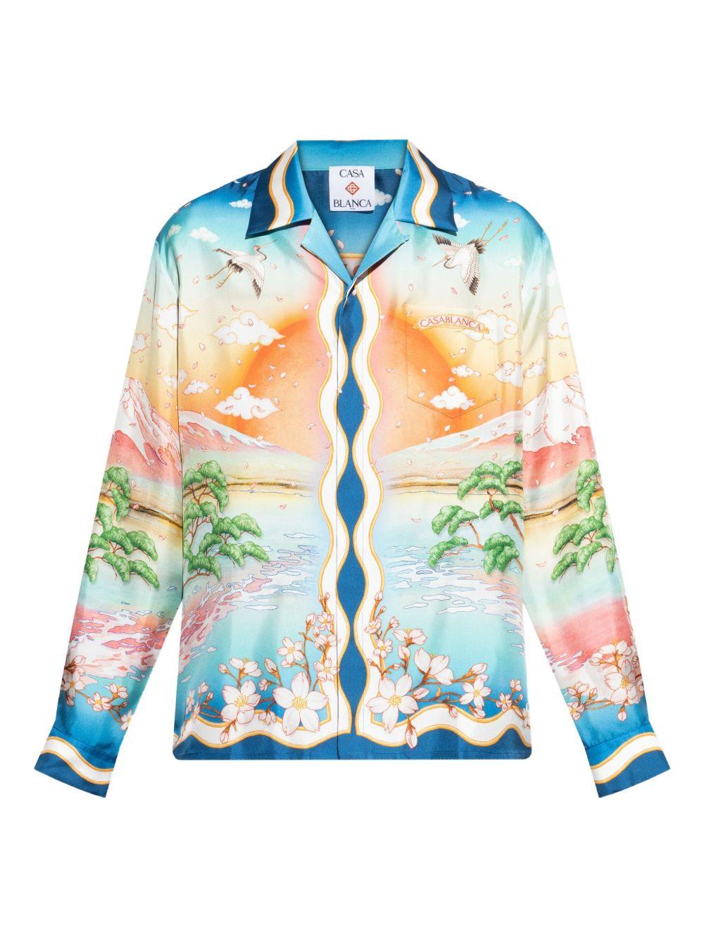 silk shirt U-MPF25-SH-006-01 TENNIS CLUB CASABLANCA 