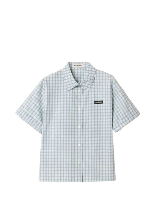 Checked poplin shirt MK1959 S OOO 196LF073K MIU MIU 