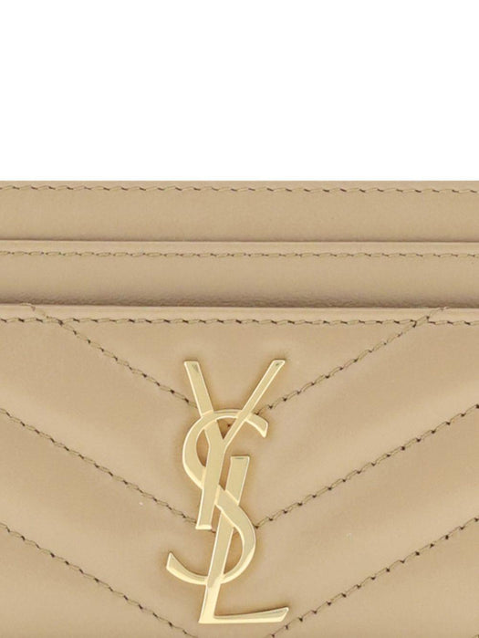 quilted logo cardholder 423291 AAA442357 SAINT LAURENT 