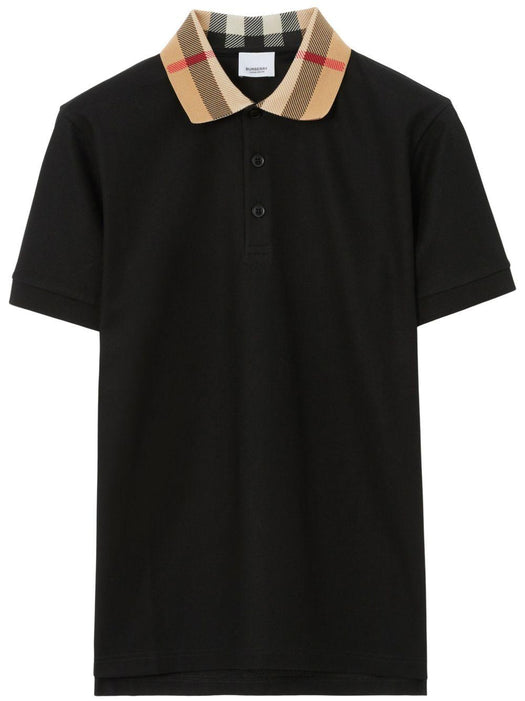 Checkered-collar cotton polo shirt 8071620 A1189 BURBERRY 