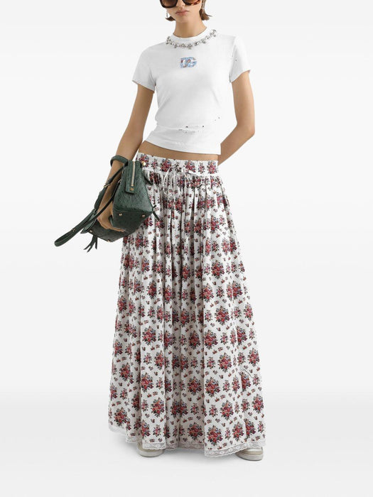 floral drawstring maxi skirt F4DA7T HS5UAHA5XK DOLCE & GABBANA 